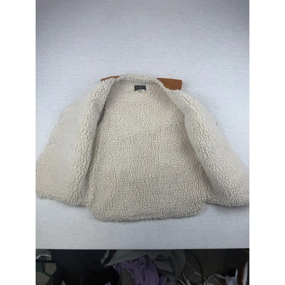 Vintage‎ 70's Wrangler Mens Sherpa Lined Faux Suede Western Vest Tan Brown M